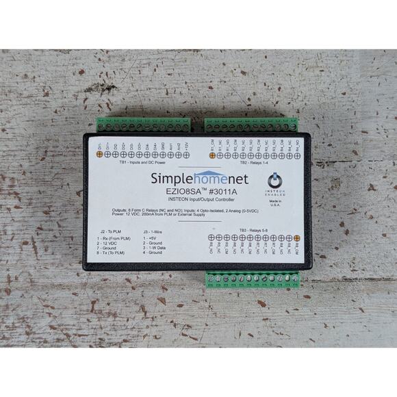 INSTEON EZIO8SA Input/Output Controller #3011A 8-Relay - Picture 1 of 6